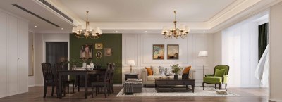 美式客餐厅3D模型下载